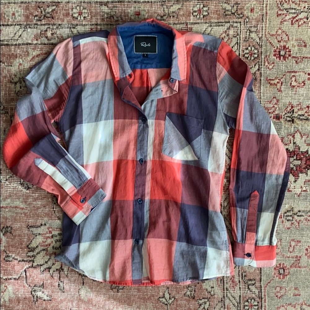 RAILS plaid cotton button down